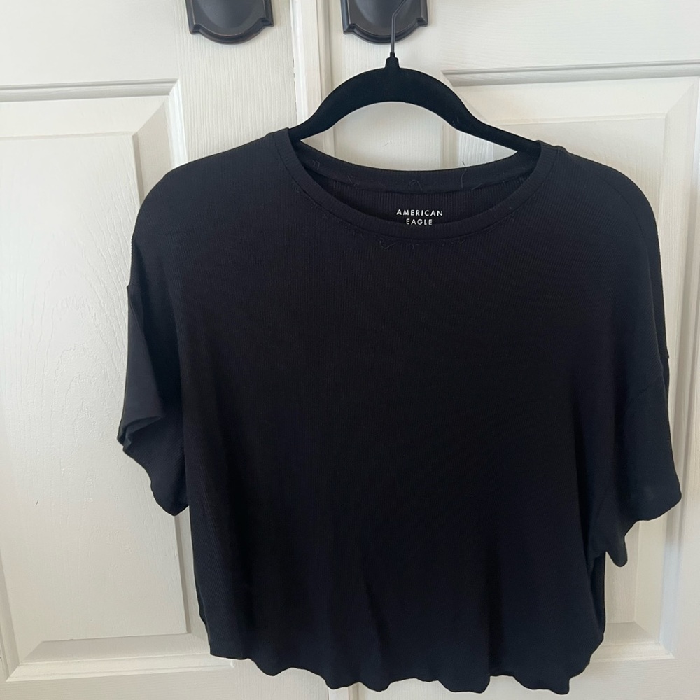 American Eagle Outfitters Classic Black Short Sleeve Tee